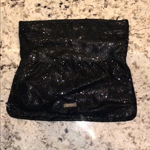 Black sequin clutch